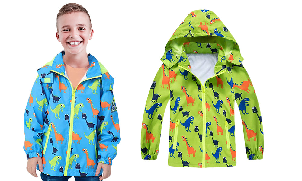 Boys dinosaur hot sale rain jacket